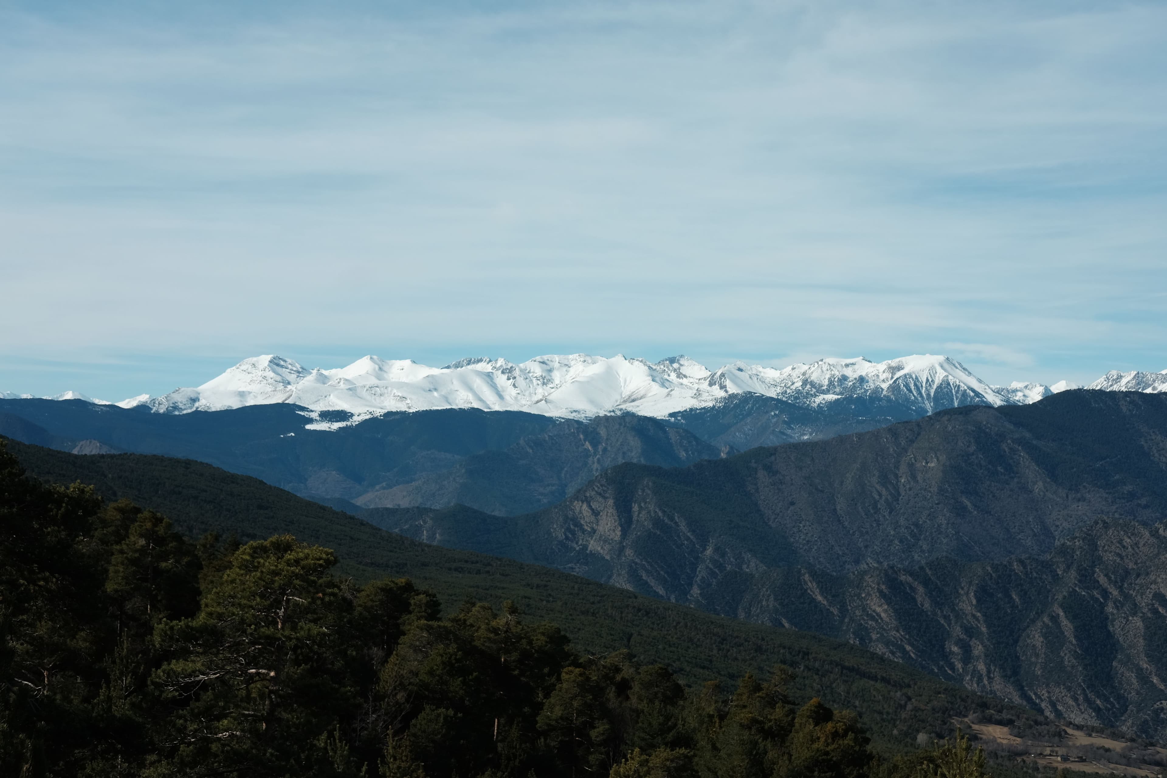 White mountain range