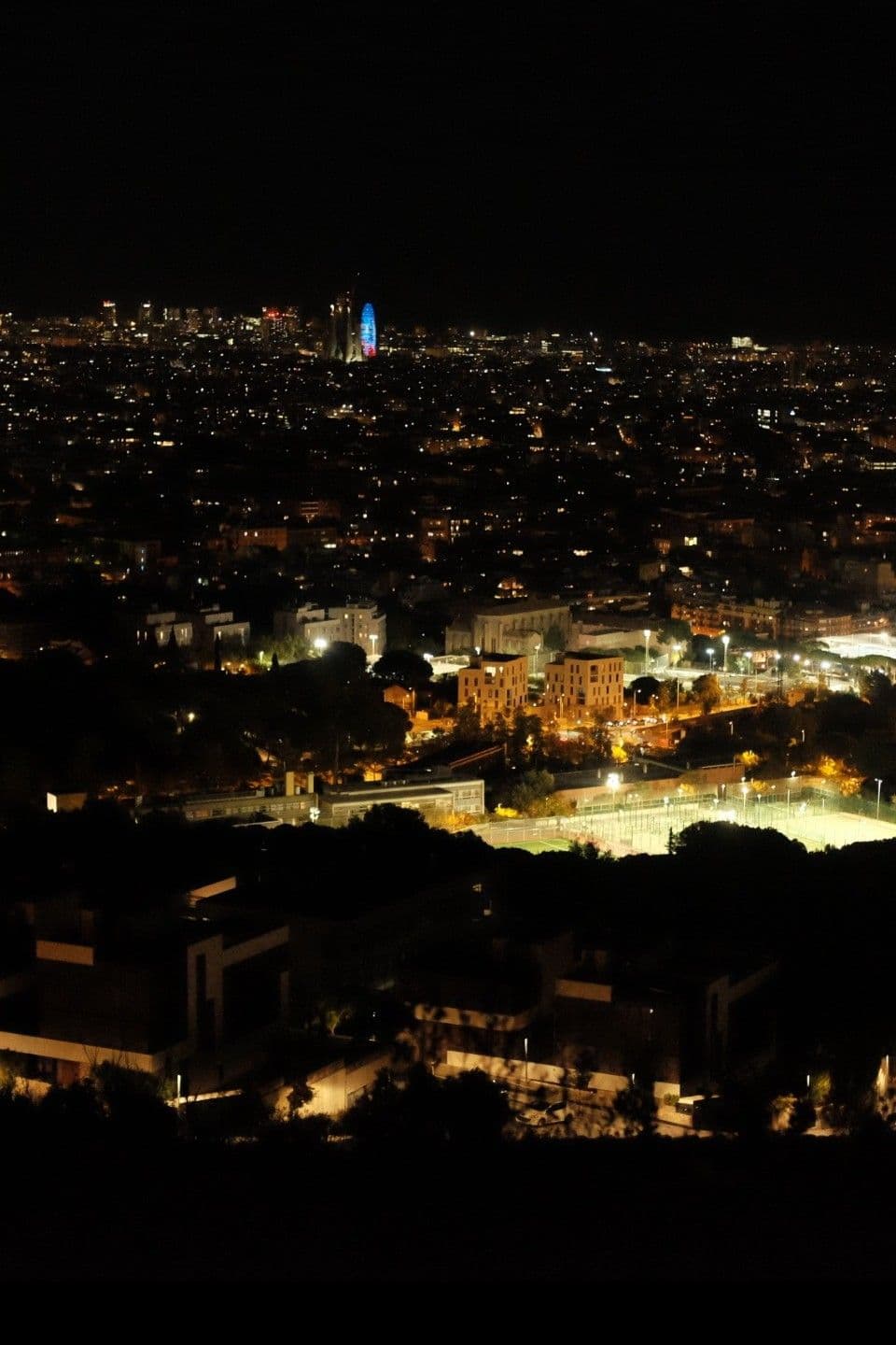 Barcelona night panorama